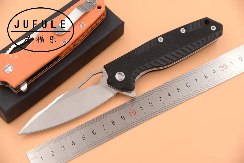 

JUFULE Made Shuttle 9Cr18MoV G10 ball Bearing flipper folding camping hunting outdoor survival pocket EDC tool kitchen knife