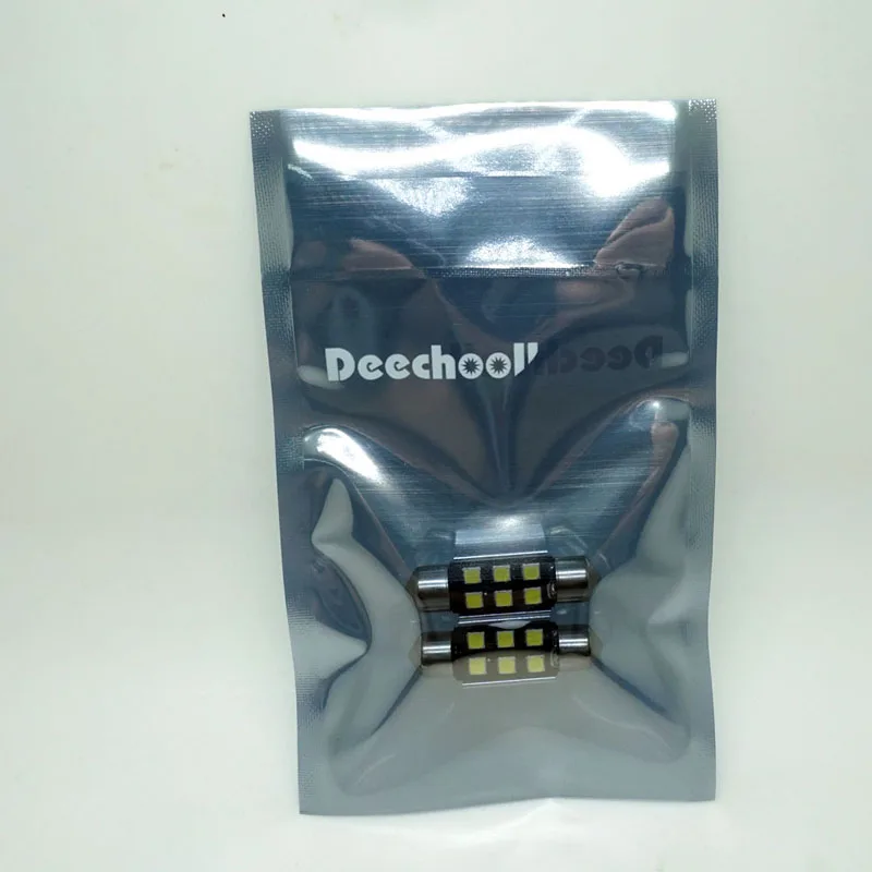 Автомобильные светодиодные лампы deechooll 3 шт. для Volvo S60 S80 V50 V70 CX90 Canbus 36 мм 8 Вт 6SMD