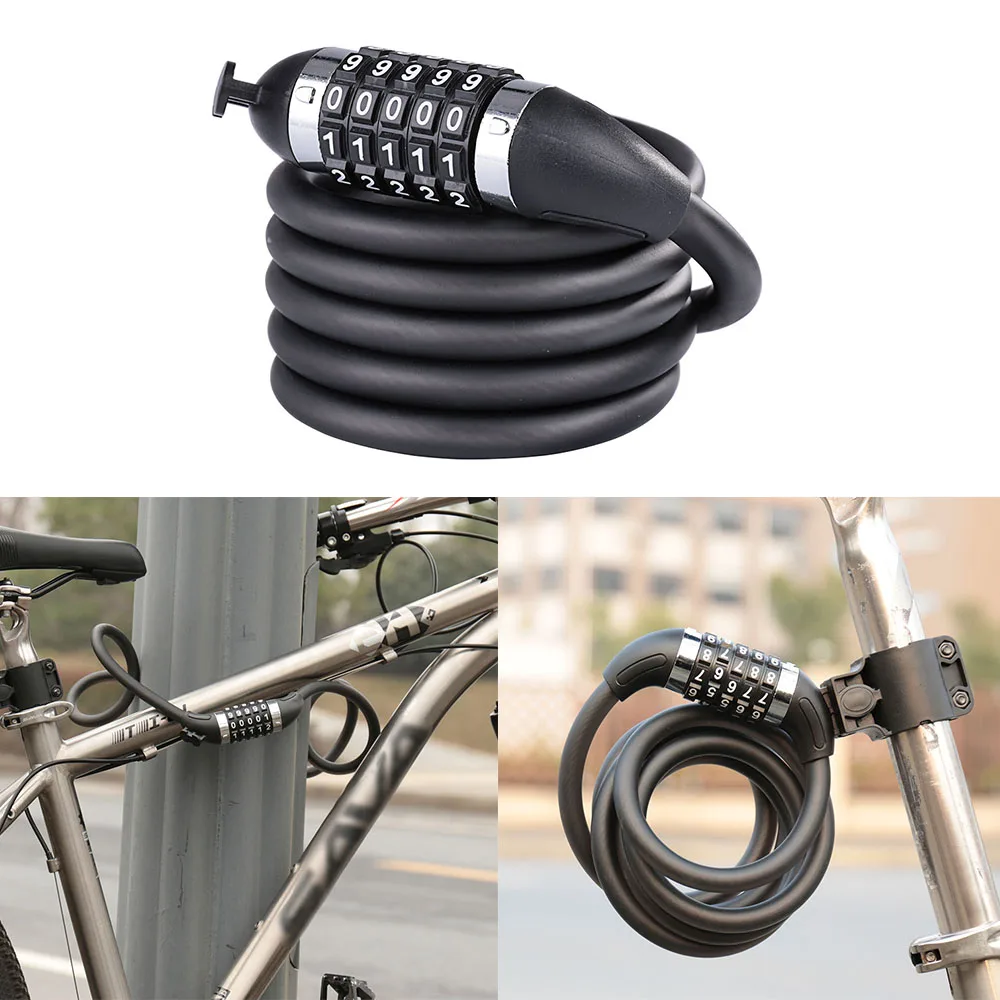 

1.8m Anti Theft Bike Lock Steel Wire Safe Lock MTB Road Bicycle Lock Key Password Type Cable Coil Motorcycle Bike Security Lock