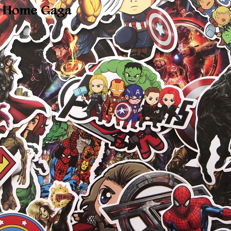 

20sets/lot Homegaga 30pcs/set Marvel's The Avengers collection scrapbooking decal Creative stickers cartoon notebook phone D1751