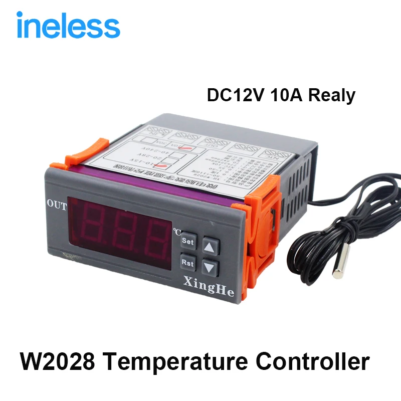 

DC12V 10A Digital Temperature Controller Thermocouple sensor Thermostat Measuring Range -50~110 Degree with Sensor Thermometer
