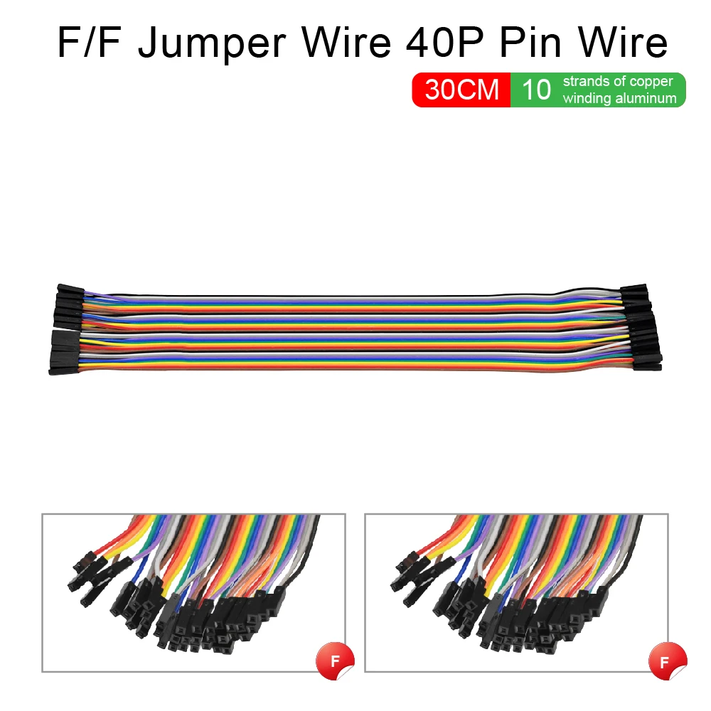 3 pcs lot 40Pin 30cm Female to Female jumper wire Dupont cable for Arduino Breadboard