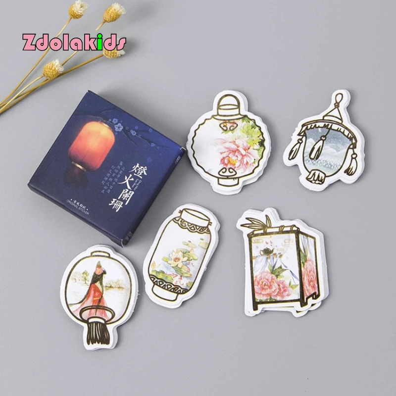 (45pieces/lot) Vintage lantern Label Sticker Diary Stickers Post it