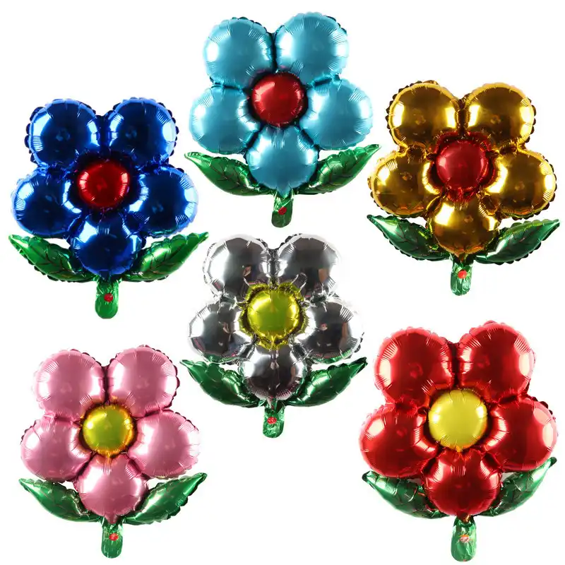 Цветы алюминиевая фольга воздушные шары для дня рождения свадебные декорации шарики детский душ рынок деятельности вечерние поставки