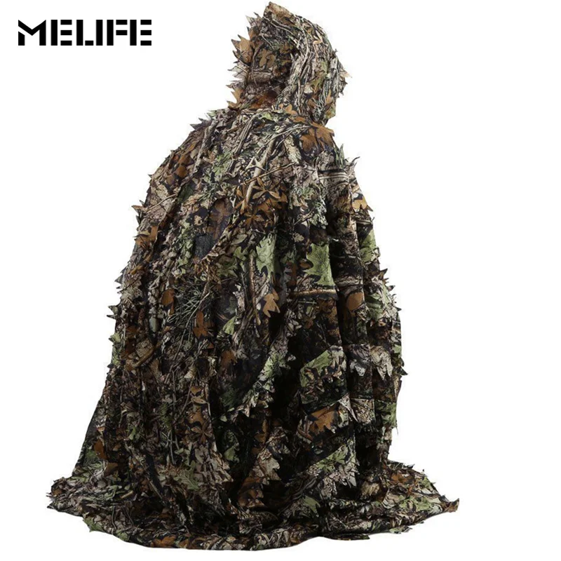 Hunting Camouflage Woodland Forest Sniper Ghillie Suit Kit 3D Camouflage Camo Jungle Woodland Hunting Camo Poncho Cloak Hunting Camouflage Woodland Forest Sniper Ghillie Suit Kit 3D Camouflage Camo Jungle Woodland Hunting Camo Poncho Cloak