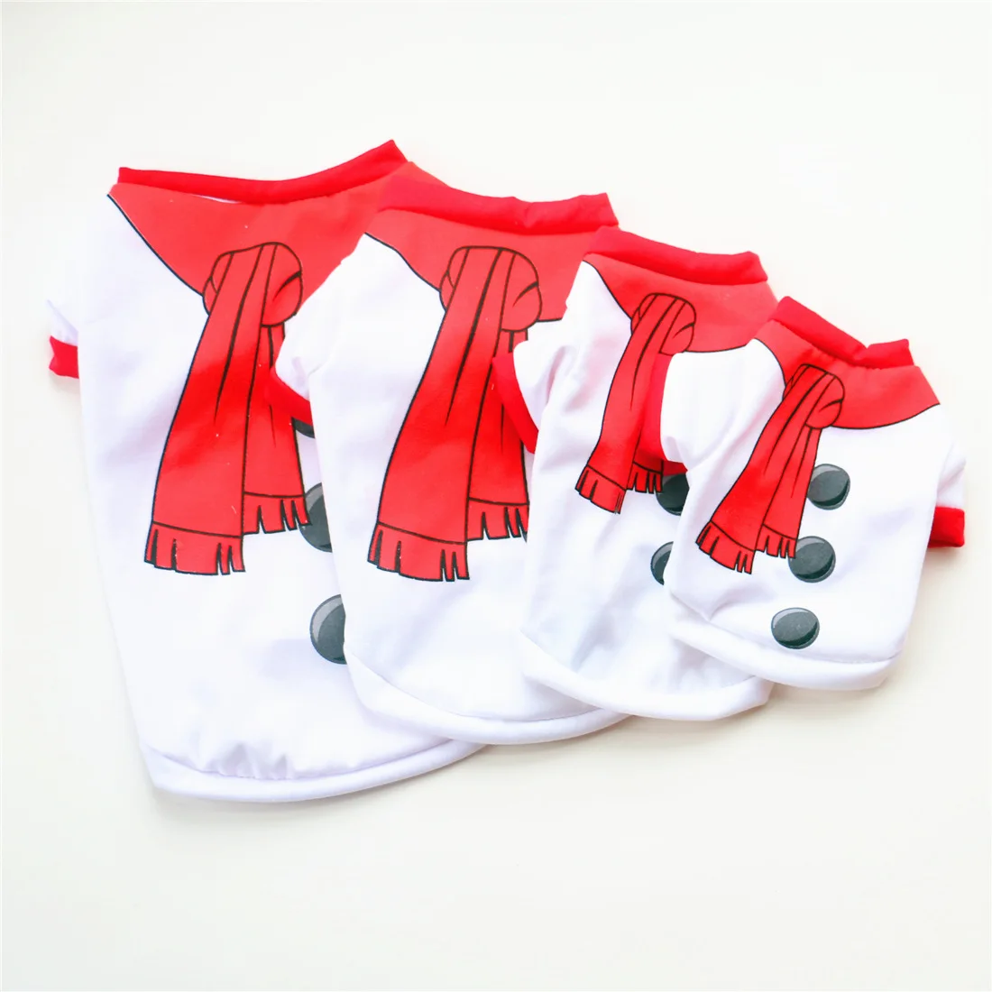 

New Spring White Christmas snowman dog vest cute pet clothing for small dog clothes cotton t-shirt Cat Puppy Cotton Clothes
