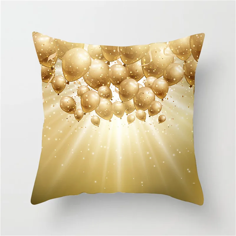 Fuwatacchi чехол для подушки с золотым тиснением, геометрический чехол для подушки с изображением дерева, Свадебный чехол для декоративной подушки, чехлы - Цвет: PC03362