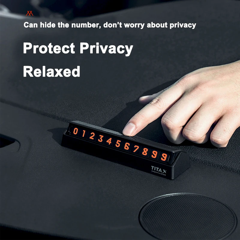 QHCP Car Parking Card Phone Number Plate Stickers Hidden Replace Temporary Car Park Stop Drawer Sty