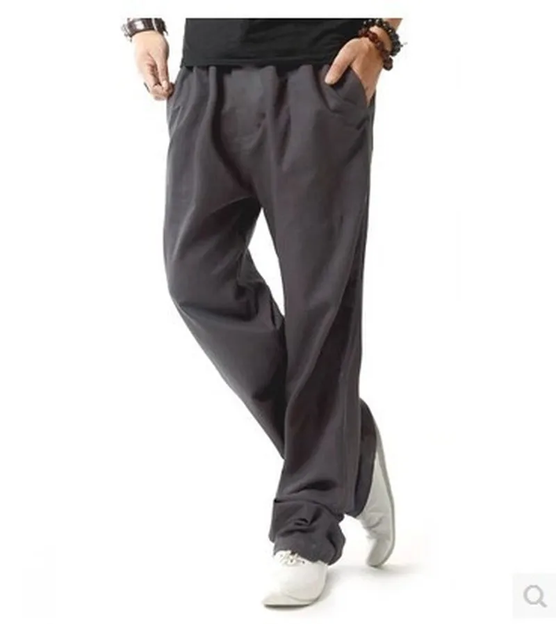 

2018 Men's Cotton and Linen Trousers Pants Summer Casual Pants Straight Trousers Solid Breathable Pants Plus Size
