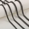 KALEN Stainless Steel 66cm 76cm Long Chain Necklace Men Punk Matte Brushed Vintage 5mm Cuban Chain Choker Necklace Jewelry ► Photo 2/6