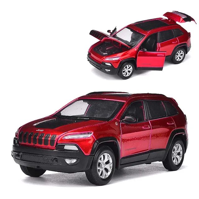 132 Jeep Grand Cherokee SUV Alloy Cars Model Toy Pull Back Sound Light