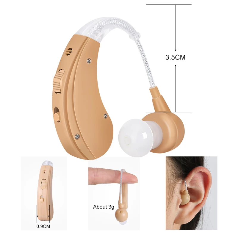 Cofoe BTE Hearing Aids Digital Deaf-aid Wireless Hearing Amplifier Mini Hearing Aid Apparatus for the Elderly Disability