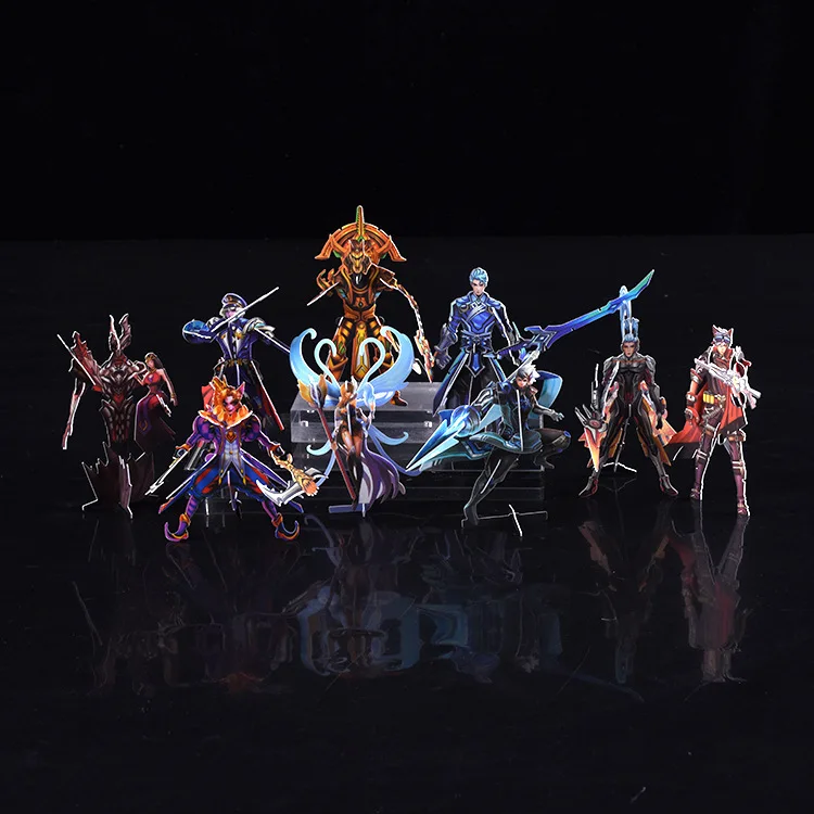 

10 Pcs/Lot 3d puzzle Anime MOBA Game AoV Figures Arena of Valor Kids Toys For Children Easy Jigsaw Plastic Puzzle Assembly Model