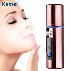 Kemei портативный аппарат для паровой бани лица Перезаряжаемые увлажнитель лица зарядка через usb увлажнитель лица 1 час, быстрая зарядка лица