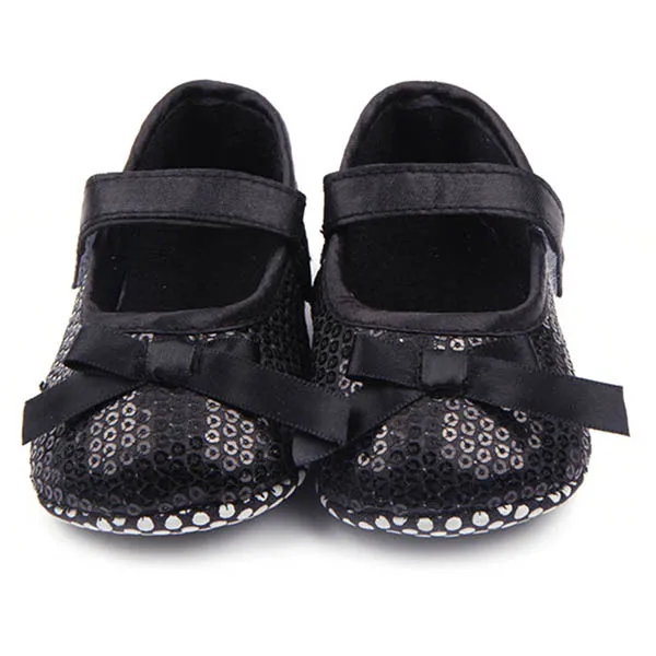 

Sweet Baby Girl Bowknot Bling Sequin Shoes Infant Prewalker Toddler Shoes