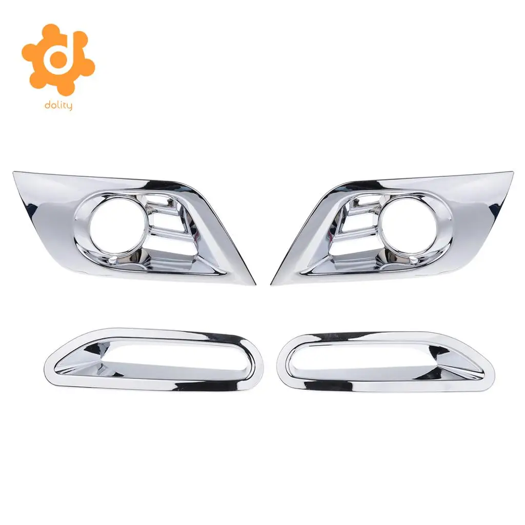 dolity 4 Pieces Front Rear Fog Light Frame Cover Trim Protector for Buick Envision