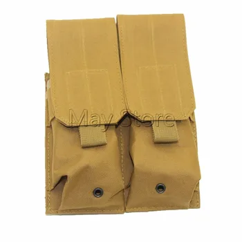 

Coyote/Brown/Tan/Sand Army Utility Double Large Magazine Clip Pouch Can be add on Tactiacl Vest Double M4 Mag Pouch