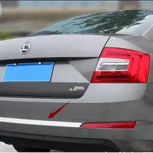 Подходит для- для skoda Octavia A7 хромированная Задняя Крышка багажника Отделка крышки багажника отделка молдинг полосы аксессуары 1 шт