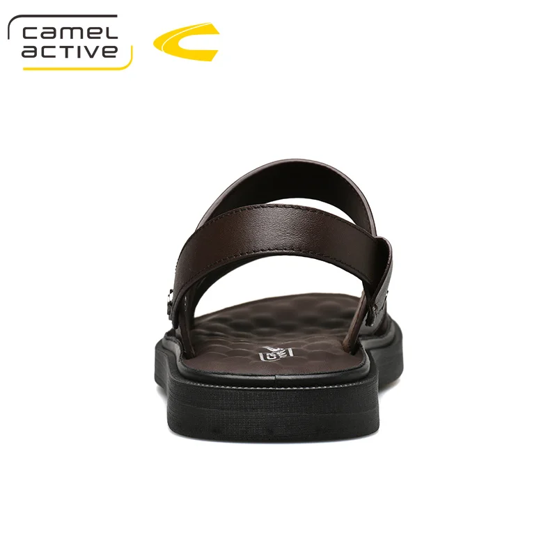 Мужские сандалии из натуральной кожи Camel Active светло коричневые удобные