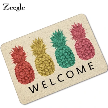 

Zeegle Welcome Door Mat Fruits Printing Floor Mat Water Absorbent Non-slip Bath Room Kitchen Carpet Outdoor Rug