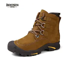 DEKESEN 2016 herren outdoor stiefel für Russische, Plus größe Erste Schicht Rindsleder Schuhe männer, winter Schnee Ankle stiefel, sicherheitsschuhe Männer