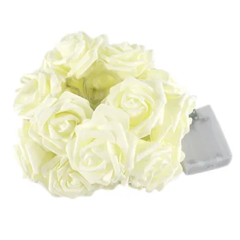 

Hot Sale Rose Flower Wedding Party Christmas Decoration String LED Lights Blue