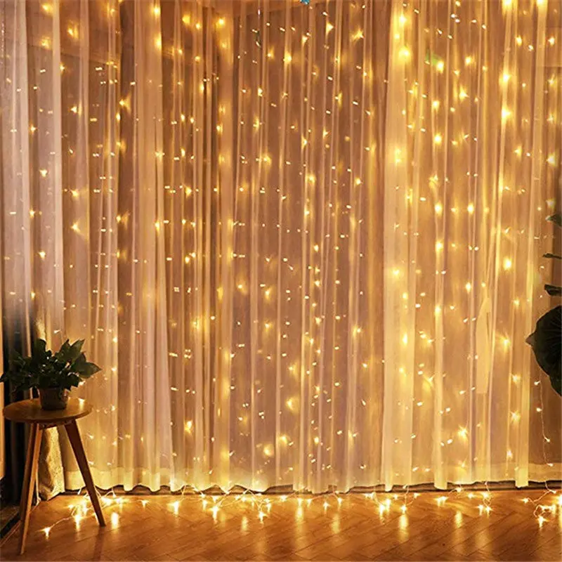3x1/3x2/3x3 300 LED Ice Art Article Lamp Icicle Color Light Holiday Solar Wedding for Home Party Decoration Christmas | Освещение