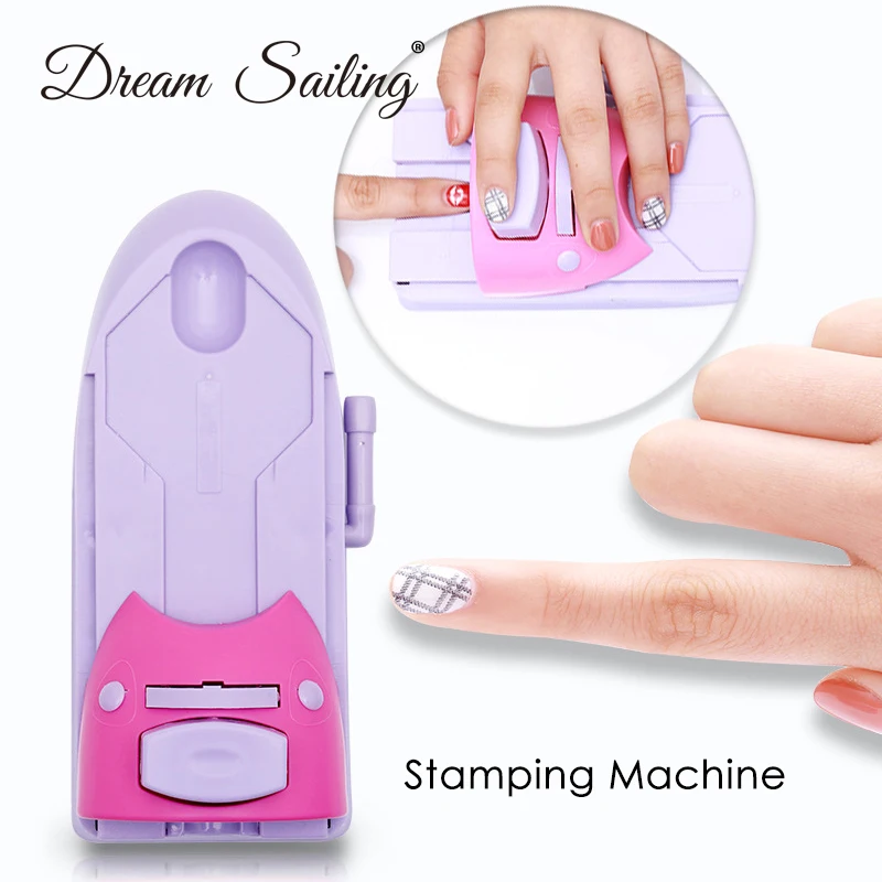 

Nail Stamping Machine with 6 Stamping Templates Nail Printer Machine Nail Stamp Tool DIY Manicure Accessories Scraper Fun Nails