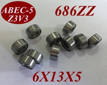 

10pcs Low noisy 686zz 686z 686-zz 6x13x5 6*13*5 Deep groove ball bearing micro miniature small bearing motor bearing