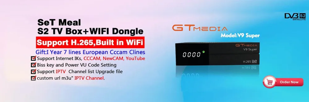 GTMEDIA V7 PLUS DVB-S2 DVB-T2 спутниковый ТВ комбо приемник H.265+ Испания Италия Польша Cccam 5 Cline PK V7S декодер формата HD