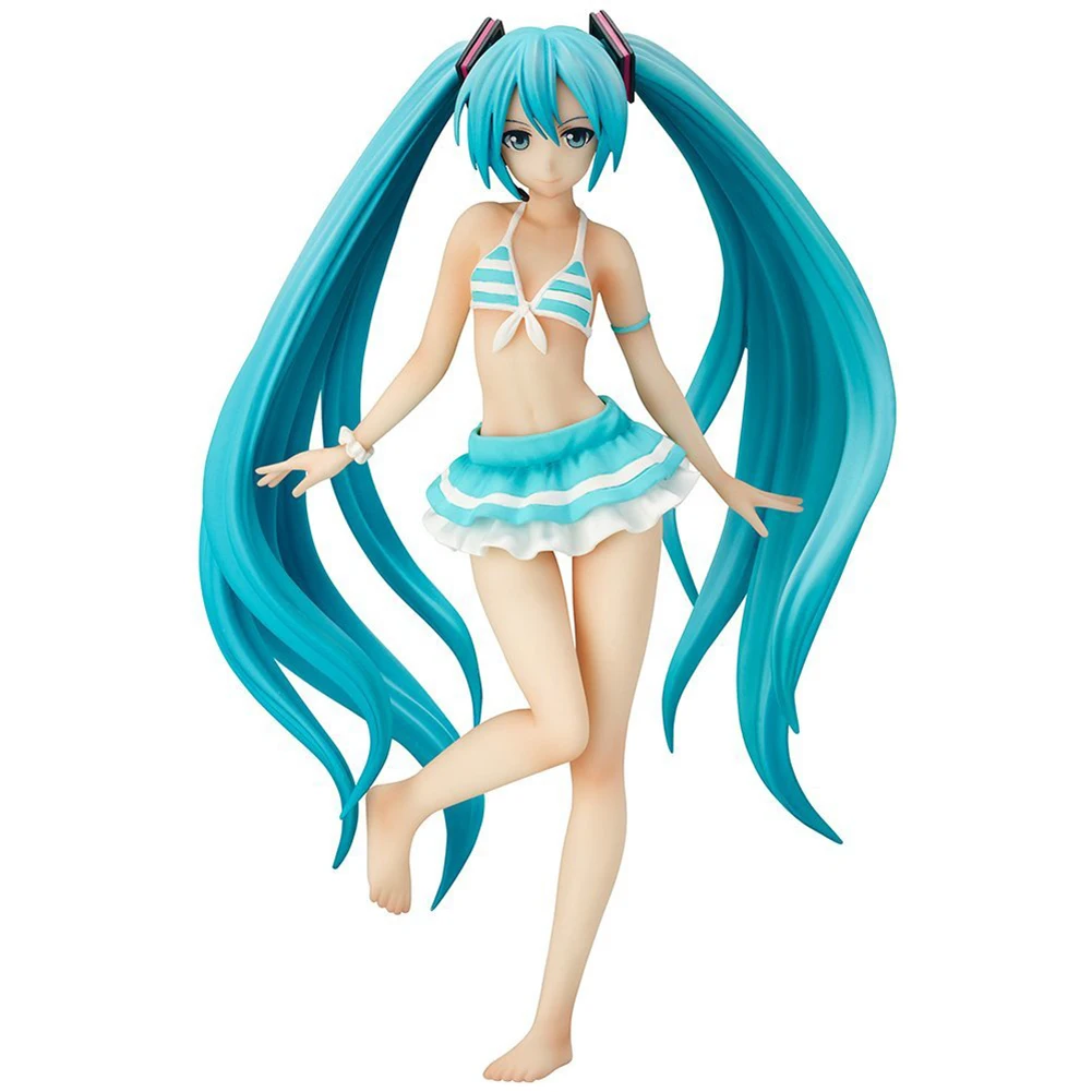 

VOCALOID Wave swimwear Hatsune Miku Luka 15cm/5.9" Boxed PVC Collection Model Action Toys Figures Dolls