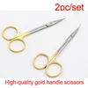 2pc/set  Double Eyelid Scissors Open Eye Scissors Double Eyelid Tools 10cm Handle Scissors 5