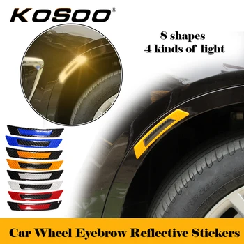

KOSOO Auto Car Reflective Strip Stickers Safety Warning Light Decal Car Styling For Nissan Qashqai I10 J11 Murano Tiida X-Trail