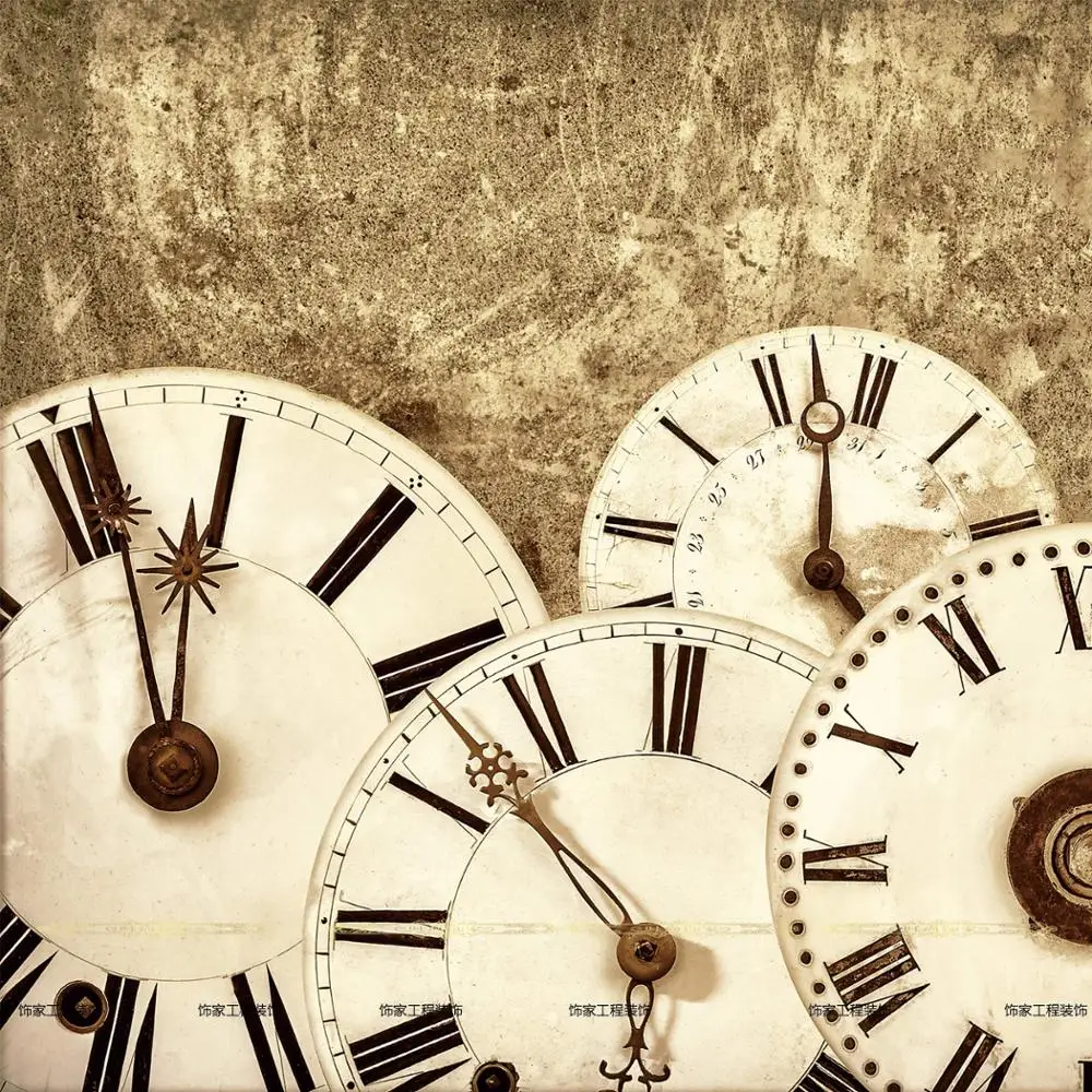 

Free Shipping 3D stereo European style retro golden gear mural bar KTV box corridor lounge living room wallpaper