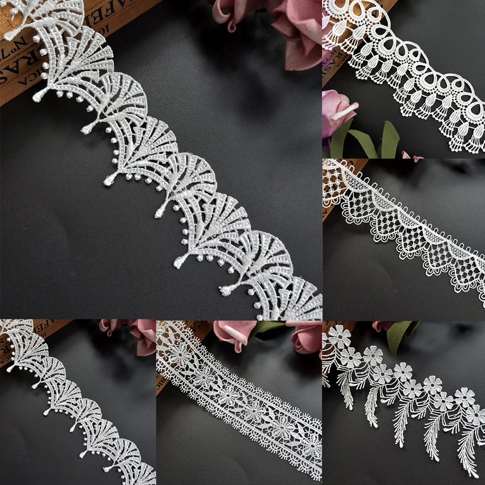 Apricot 2 Meters 2-layer Polyester Tulle Flower Lace Edge Trim Ribbon 10.5 cm Wide Vintage Style Edging Trimmings Fabric Embroidered Applique Sewing Craft Wedding Bridal Dress DIY Party Clothes 