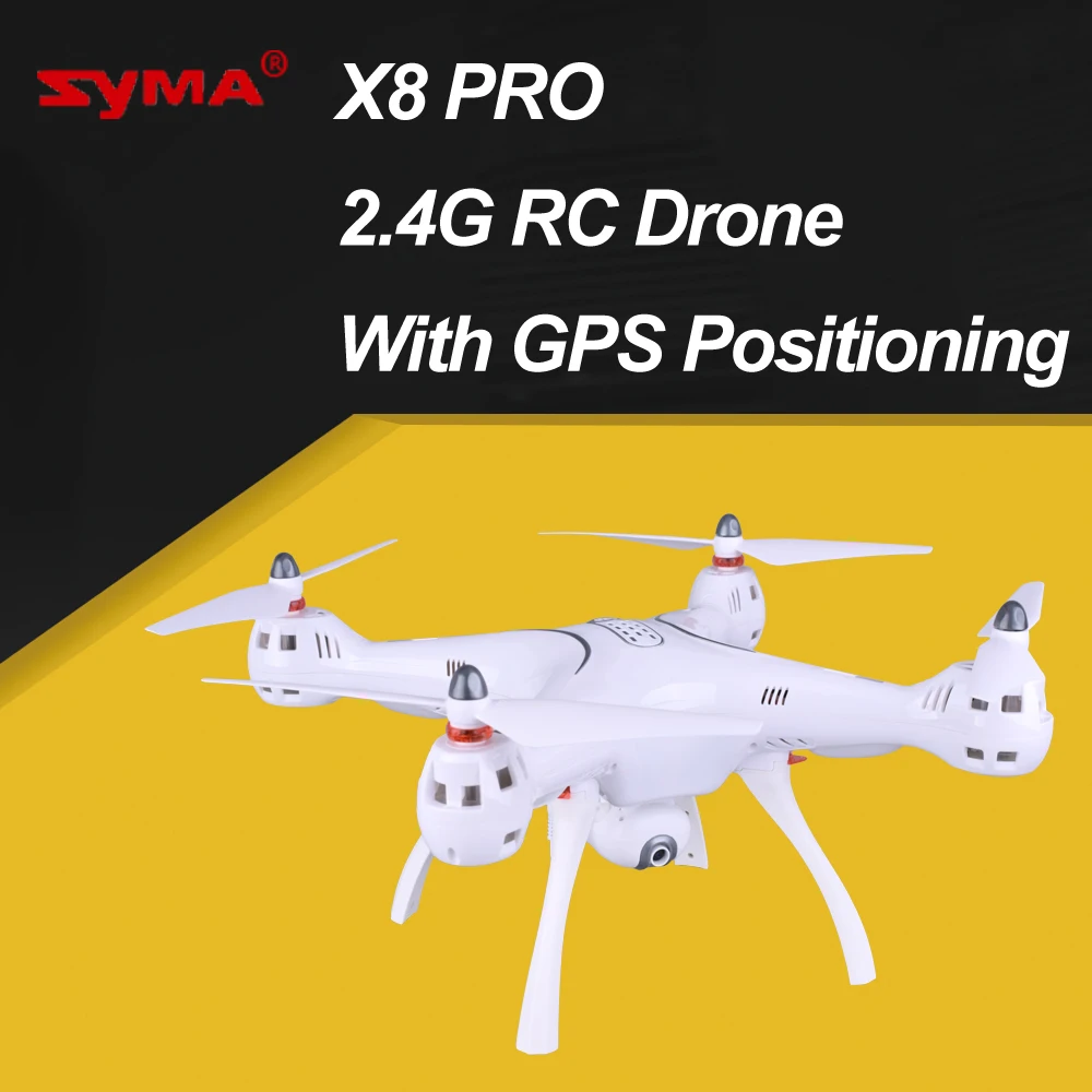 

Syma X8PRO 2.4G 720P HD Wifi Adjustable Camera FPV RC Drone Quadcopter with GPS Positioning Real Time Altitude Hold Headless EU