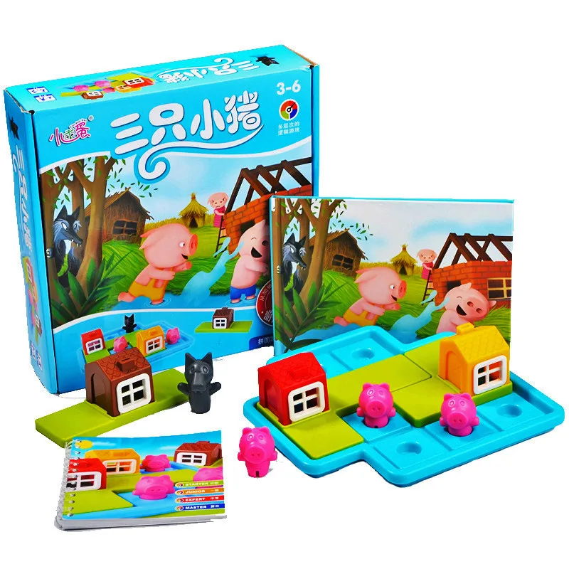 

Smart Hide&Seek Board Games Three Little Piggies 48 Challenge with Solution Games IQ Training Toys For Children Oyuncak