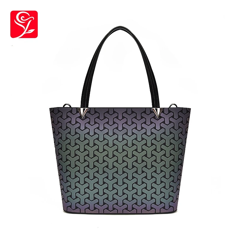 

2019 Japan Folding Handbags Women Bags Large Capacity Geometric Shoulder Bags Casual Tote Female DropShipping Bolsa Feminina