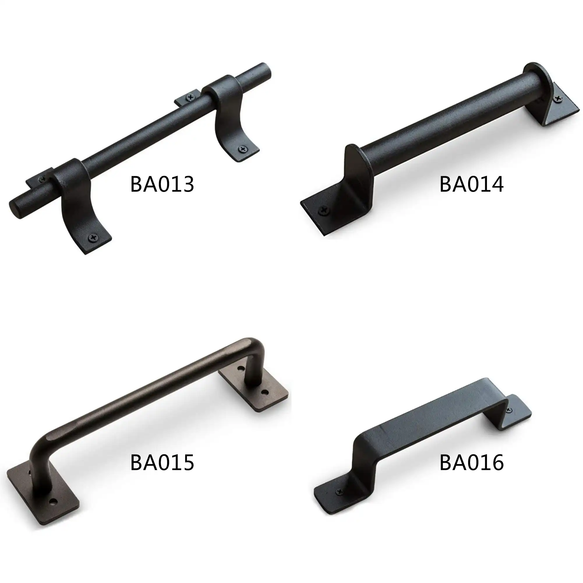 Antique Black Carbon Steel Heavy Duty Sliding Barn Door Pull
