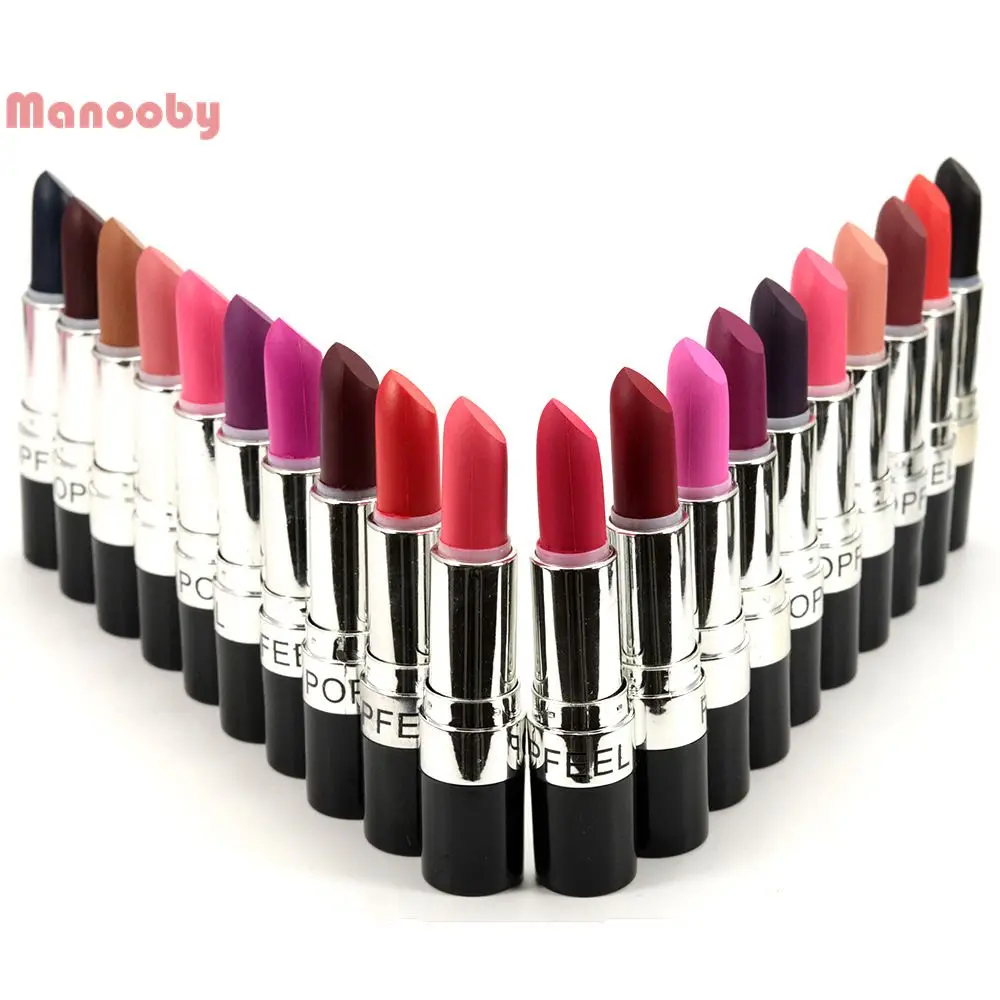 Manooby Lip Tint Lips Rouge A Levre Mate Waterproof Matte Lipstick Makeup Long-lasting Moisturizer Batom Maquiagem |