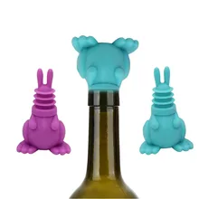 2 шт прекрасный кролик многоразовые бутылки вина Пробка крышка и напиток чехол для пивной бутылки вина пробки Инструмент аксессуары для кухни