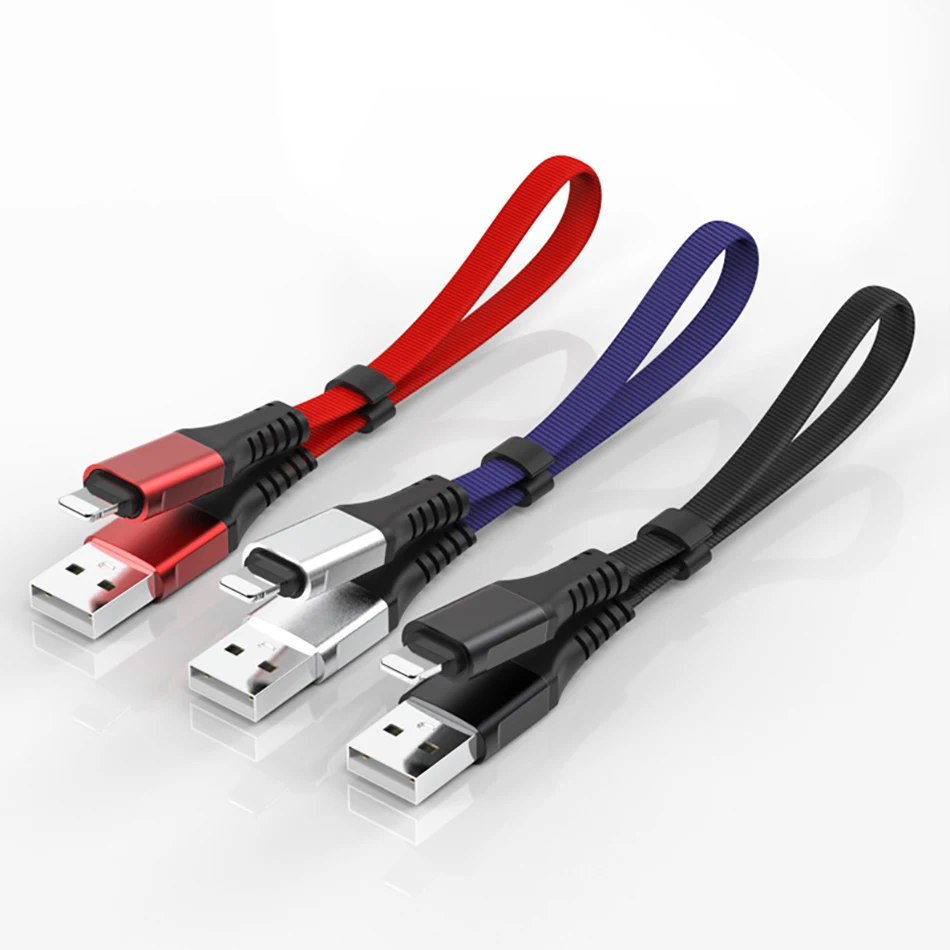 ACCEZZ USB зарядный кабель для Apple iPhone 5, 6, 7, 8 Plus, X, XR, XS, MAX, iPad, 2.4A, кабели для быстрой зарядки, шнур для передачи данных, короткий провод