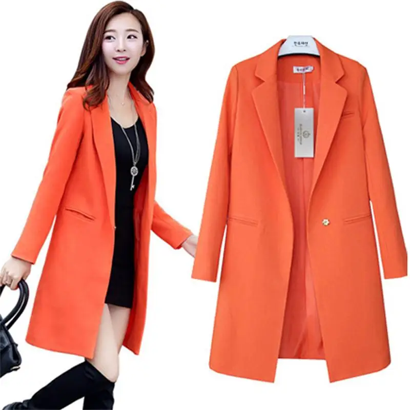 

Autumn new leisure suit jacket female summer long paragraph Ms. small suit spring and autumn windbreaker female