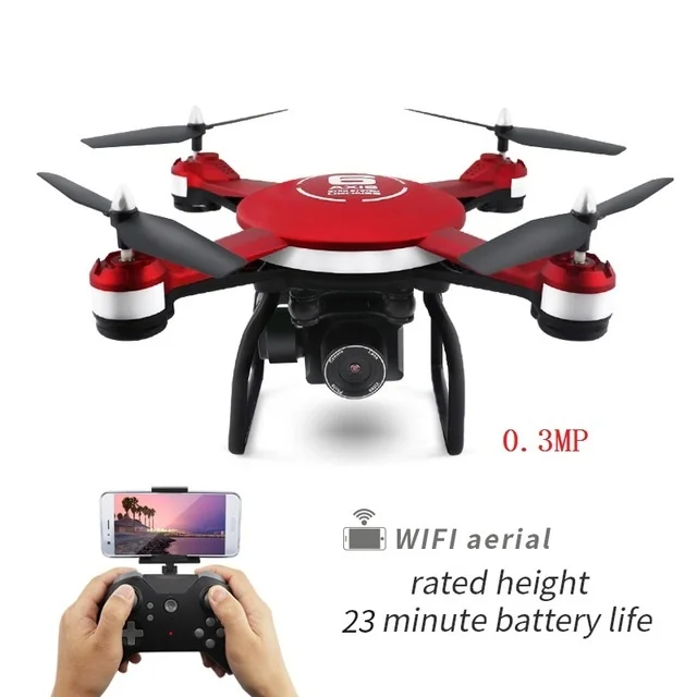 20 минут долго время полета WI-FI FPV дрона с дистанционным управлением с HD Камера 2,4G 4CH 6-Axis gyro Квадрокоптер высокой Давление на одной клавишей Return игрушка - Цвет: red 0.3mp camera 1
