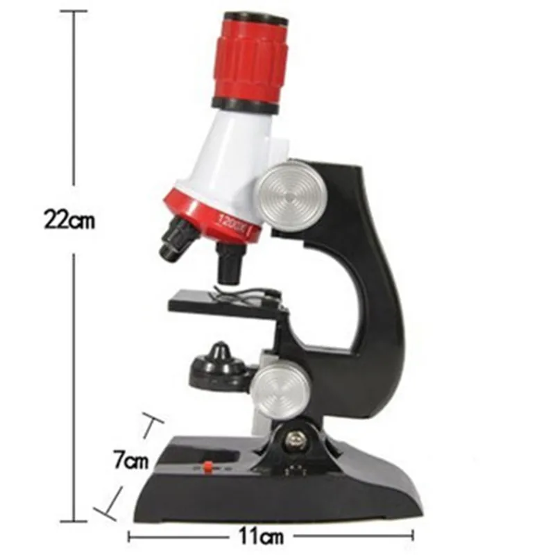 Хорошее высококачественный микроскоп комплект лаборатории светодиодный 100X-1200X Главная Школа развивающие игрушки Биологический микроскоп
