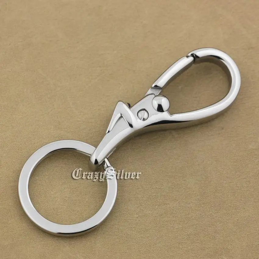 

316L Stainless Steel Huge Heavy Sports Mens Biker Rocker Punk KeyChian 3P009KC