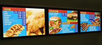 

SMD2835 LEDS slim light box display menu panels