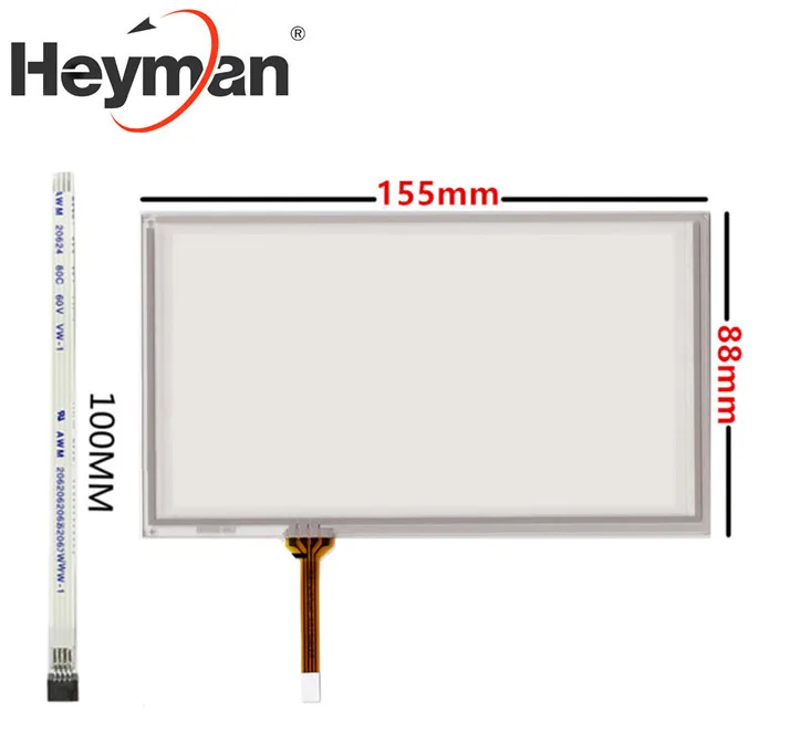 

Heyman 6.2 inch HSD062IDW1-A00 a01 a02 TM062RDH03 car DVD navigation resistive Resistance screen touch screen panel