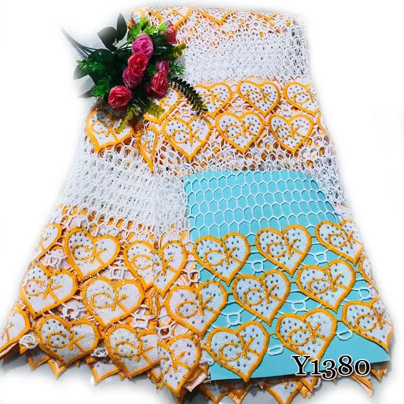 

New Purple African Lace Fabric Embroidered Nigerian Guipure for Wedding High Quality 2019 French Tulle Lace Fabric with Beads