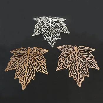 

45*43mm Vintage Filigree Maple Leaf Metal Charms Pendants & Earrings Drops Jewelry Making DIY Crafts Accessories